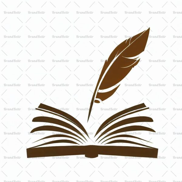 Offenes Buch und Feder